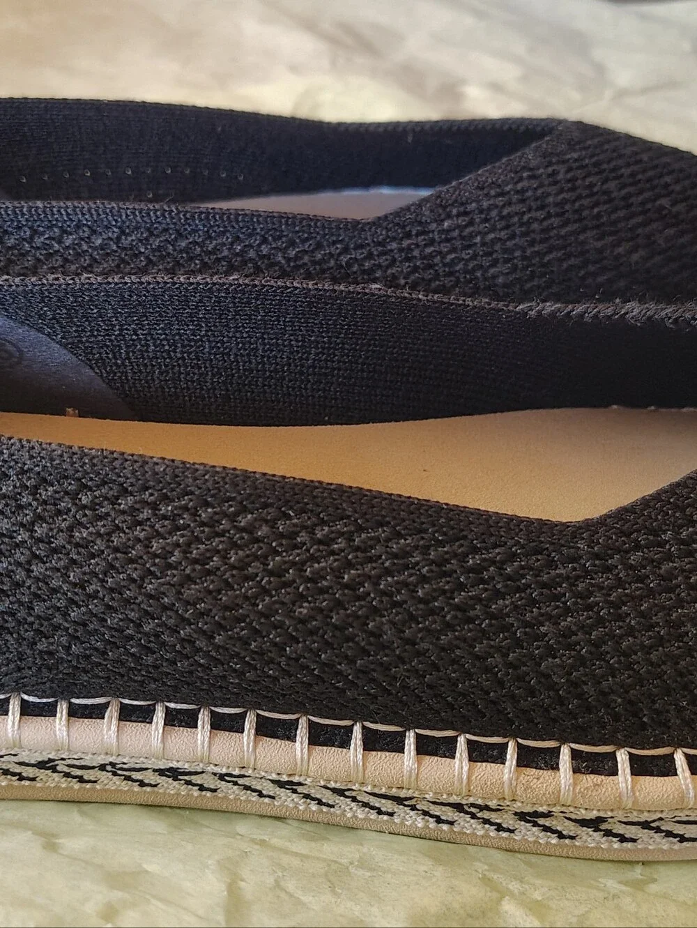 Rothy’s Espadrille Sz 9.5 Navy Stripe NWT - No Laces